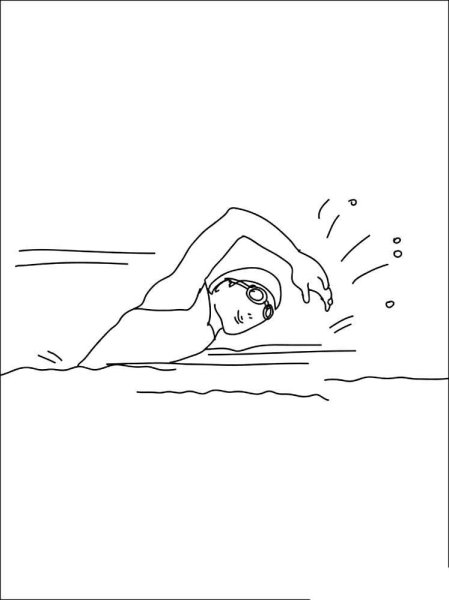 Плавание раскраска