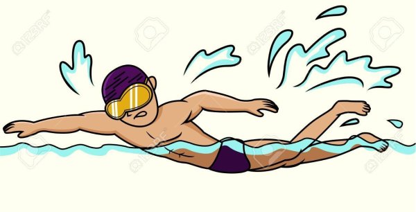 Нарисовать пловца