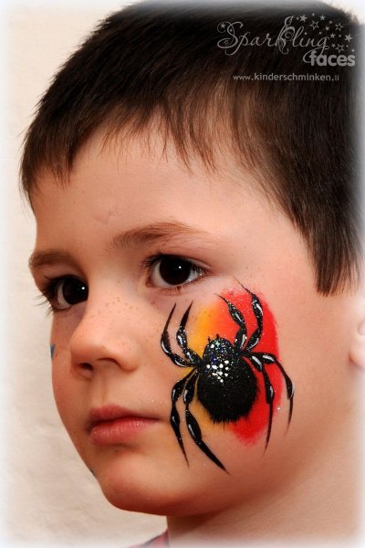 Аквагрим для мальчиков паук