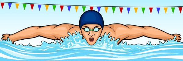 Раскраска плавание в бассейне