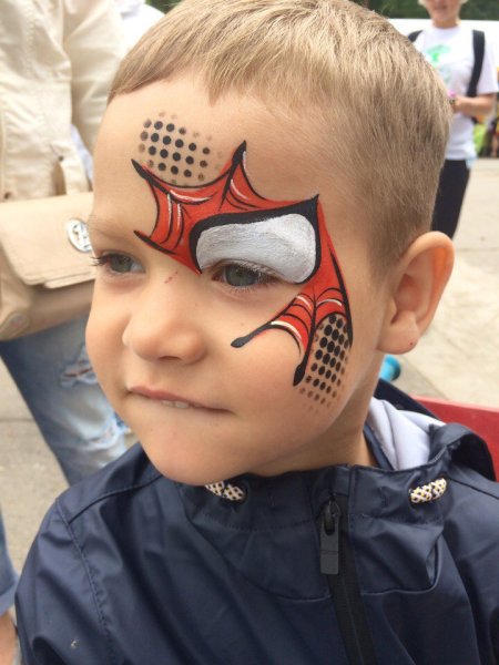 Аквагрим для мальчиков паук