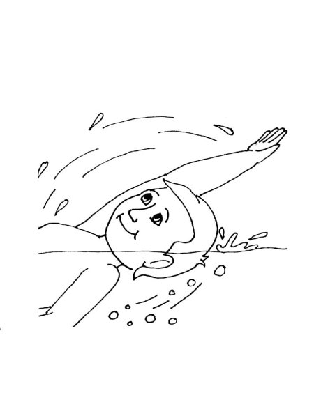 Плавание раскраска