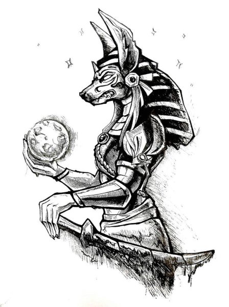 Боги Египта рисунок для 5 класса Анубис