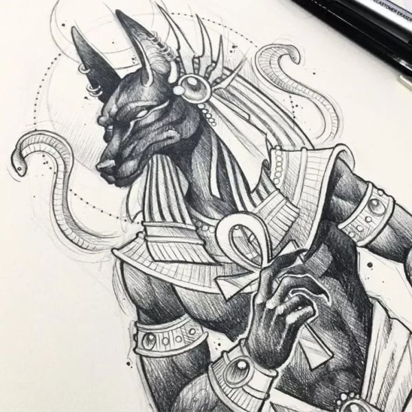 Египетские боги карандашом