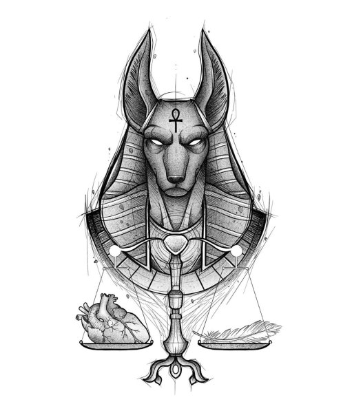 Бог Анубис в древнем Египте раскраска