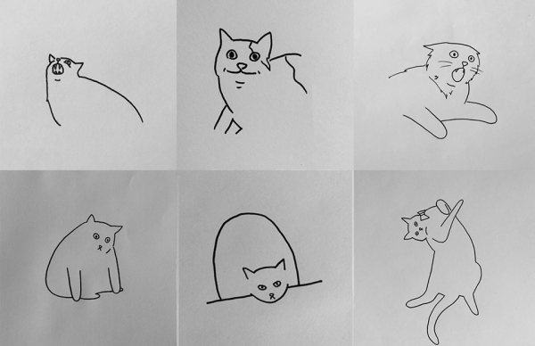 Нарисованный кот Мем