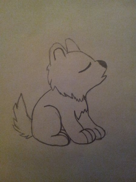 Волчонок рисунок карандашом для детей