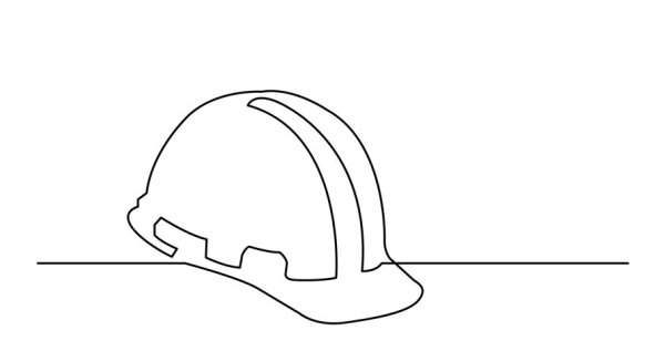 Строительная каска чертеж