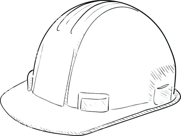 Строительная каска вид спереди вектор