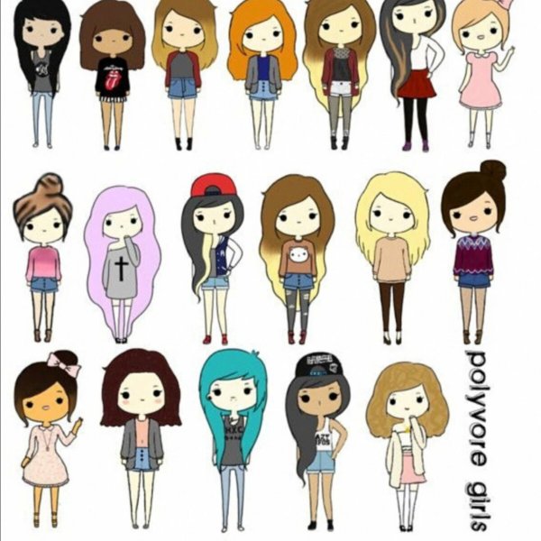 Рисунки для срисовки девочки