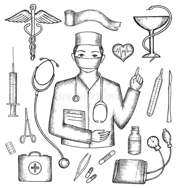 Раскраска врач