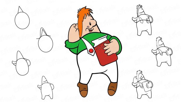 Нарисовать Карлсона поэтапно