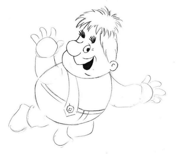 Карлсон рисунок карандашом