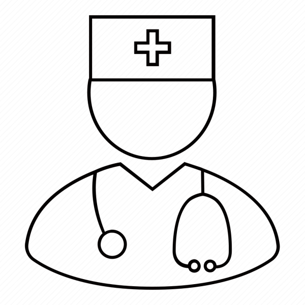 Врач схематично