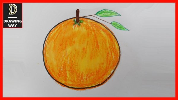 Апельсин карандашом