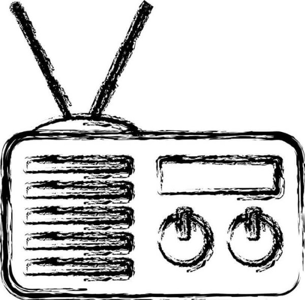 Радиоприемник раскраска для детей