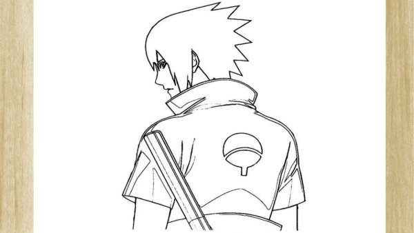 Портрет Саске карандашом