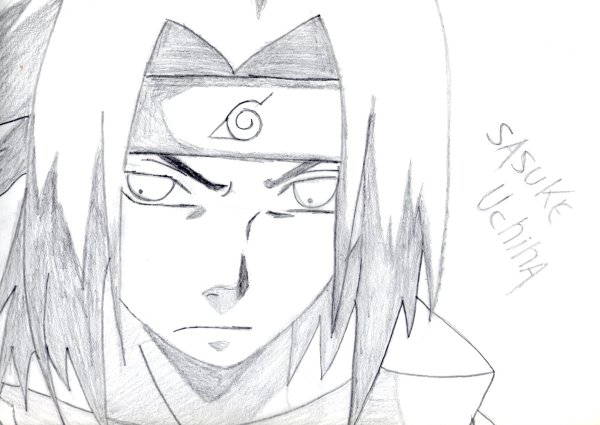 Саске раскраска голова