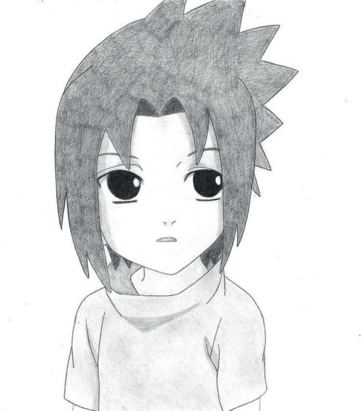 Рисунки для срисовки аниме Наруто Саске