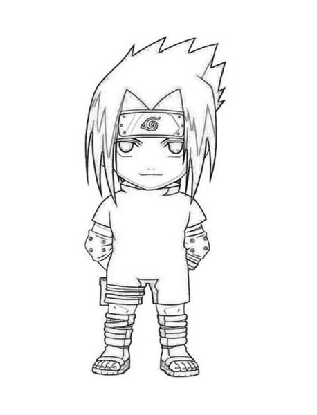 Саске Учиха нарисовать легко