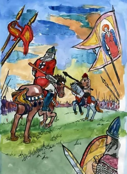 Куликовская битва рисунок