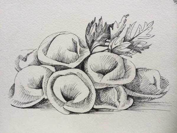 Пельмени нарисованные