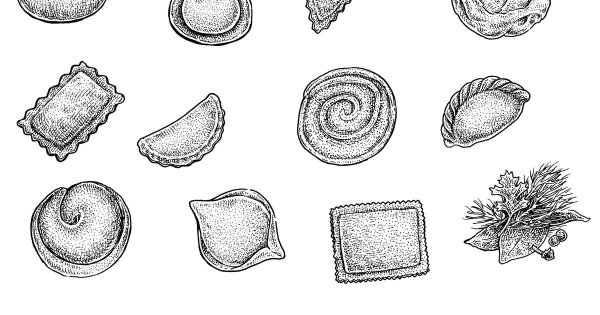 Пельмени нарисованные