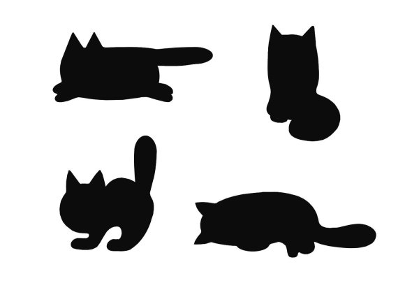 Котик силуэт