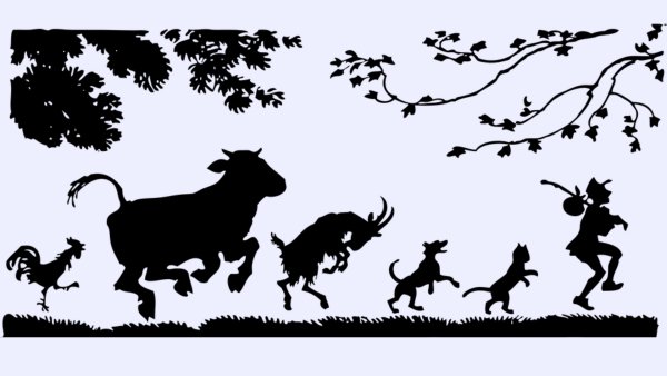 Силуэты сказочных персонажей