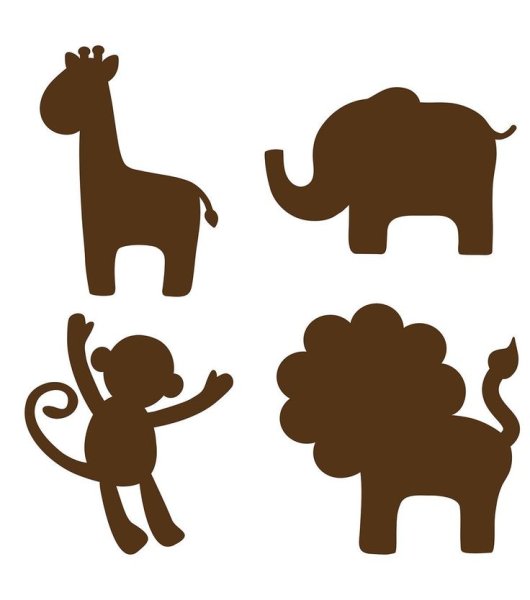 Силуэты животных