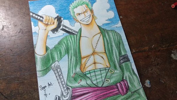 Ророноа Зоро арт маркерами