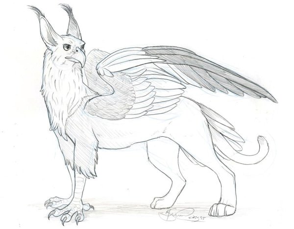 Мифические существа карандашом