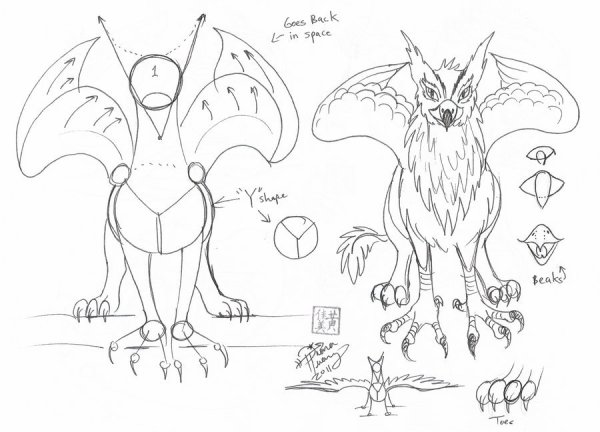 Гиппогриф раскраска