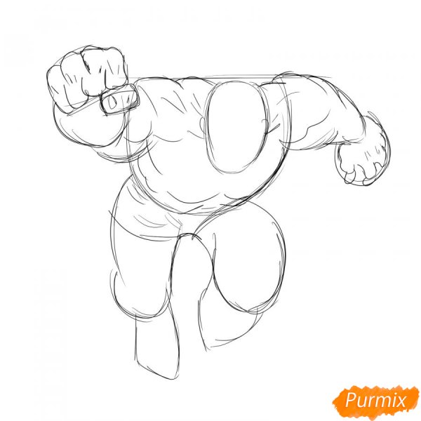 Графический рисунок Халка