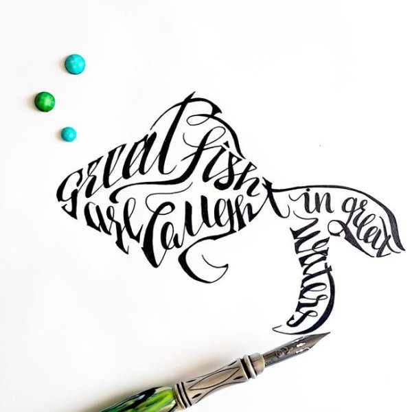 Упражнения для росчерки каллиграфия