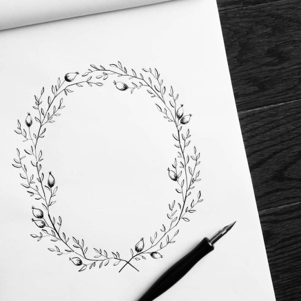 Каллиграфия птицы