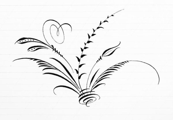 Открытка в стиле каллиграфии