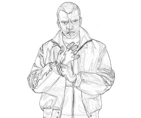 Раскраски ГТА 5 Тревор