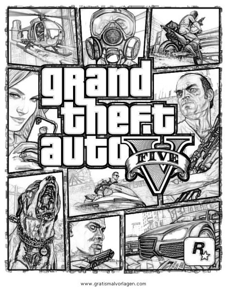Раскраска ГТА 4