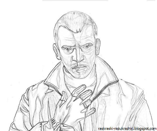 Grand Theft auto v Франклин раскраска