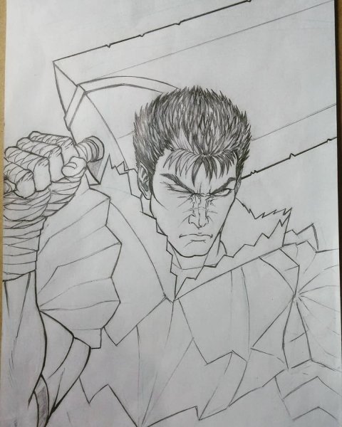 Гатс Берсерк скетч