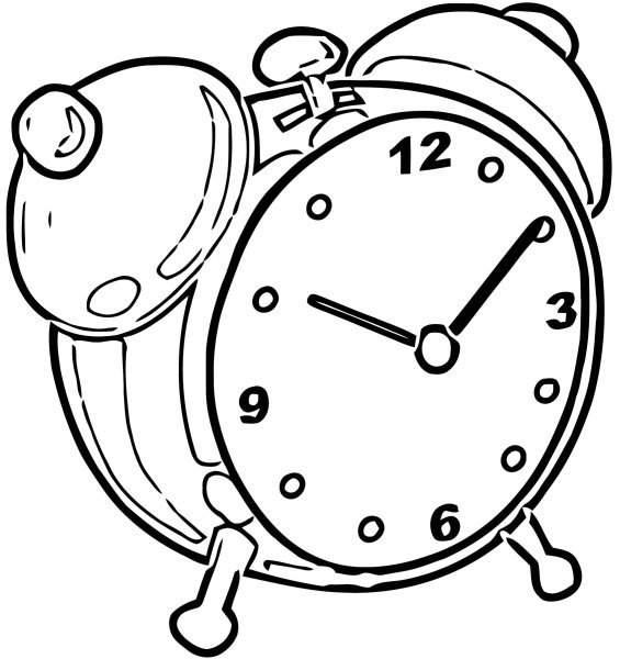 Часы раскраска для детей