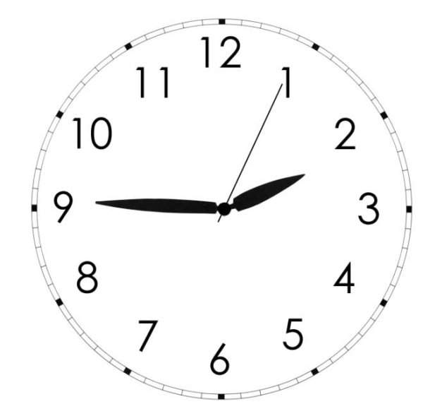 Циферблат со стрелками
