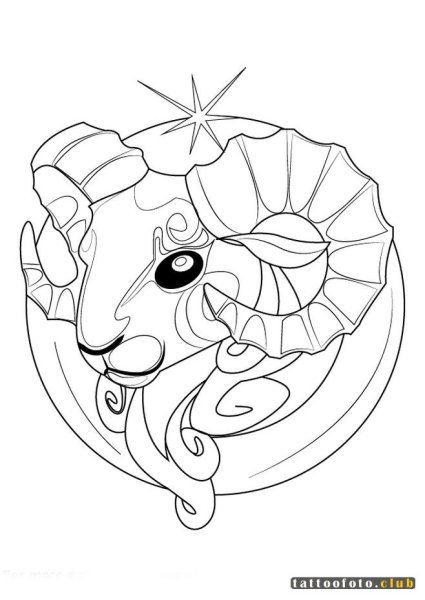 Овен для срисовки