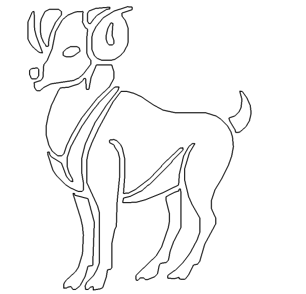 Зодиак Овен раскраска