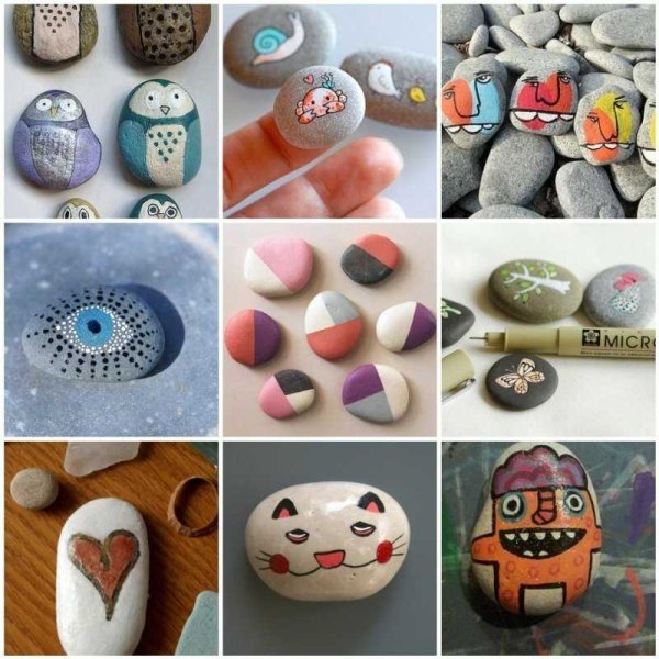 Роспись камней для детей