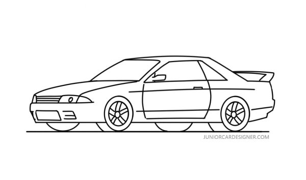 Nissan Skyline r32 рисовать