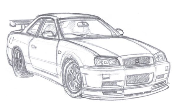 Nissan Skyline r34 Выжигание