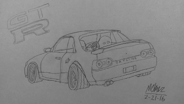 Nissan r32 рисунок