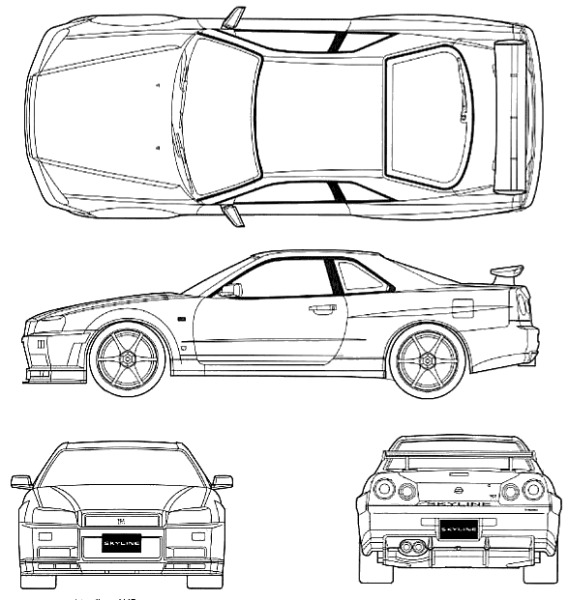 Nissan GTR r32 Blueprint